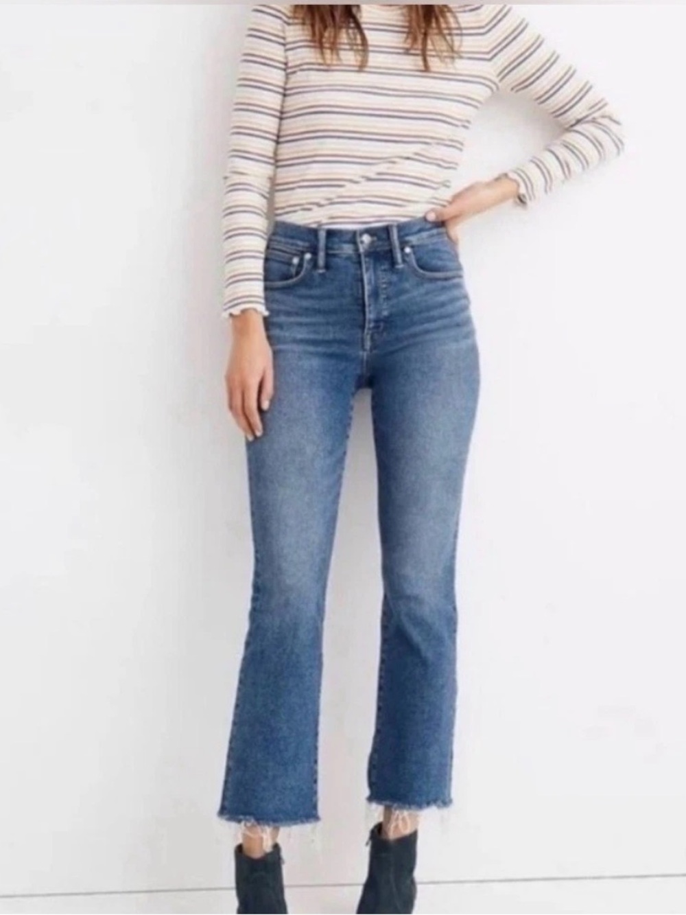 Madewell Cali Demi-Boot  Destructed-Hem Edition Women’s Jeans